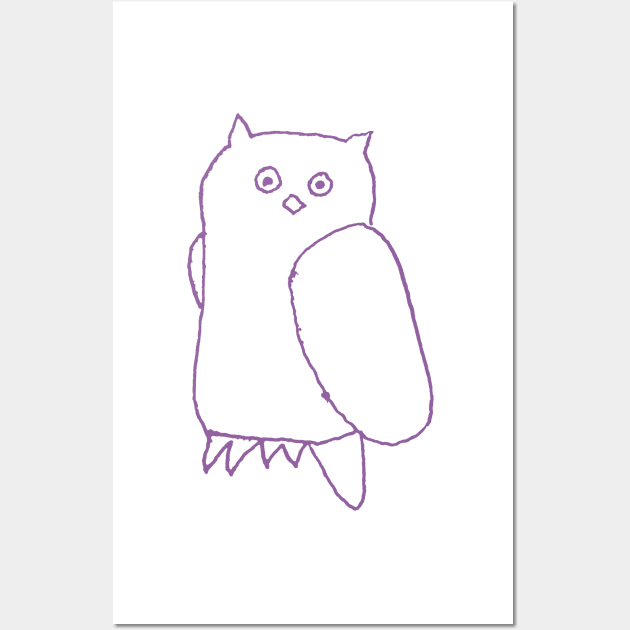 Purple Owl Wall Art by ellenmueller